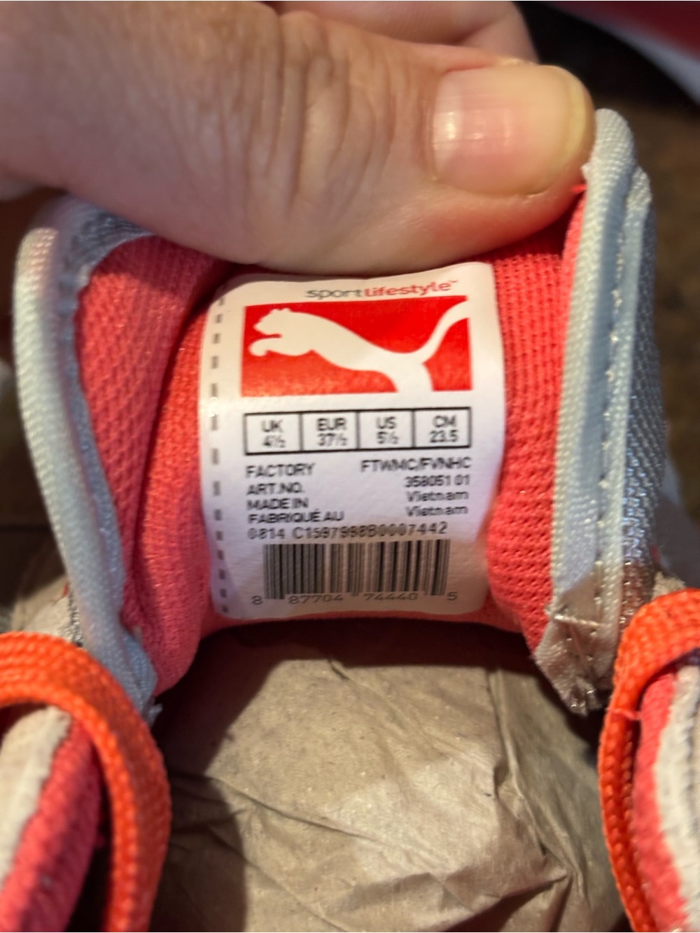 Puma Women's Sneakers in Light Blue, Coral & Purple - Picture 4 of 6